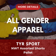 TYR Sport | Mixed Gender Shorts | Assorted Men's, Women's Apparel | NWT | 637 Pieces | Pallet #637