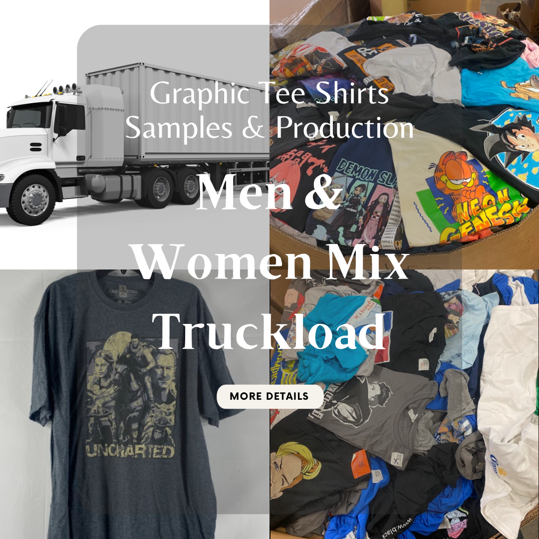 Graphic T-Shirts | Truckload | Samples & Production Mix | Men's and Women's | 10k Pieces