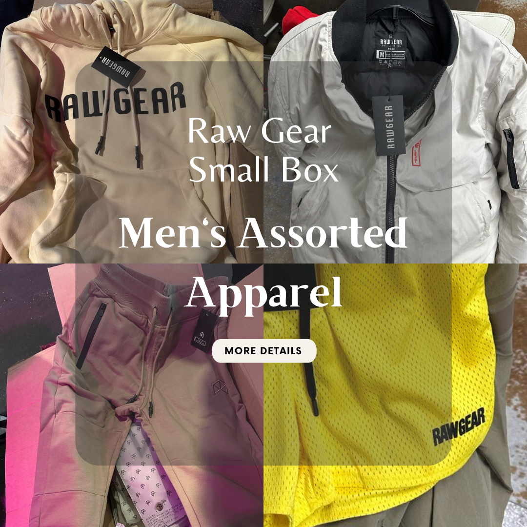 Raw Gear | Small Box | Men's Assorted Apparel | NWT/NWOT | 10 Piece Min.